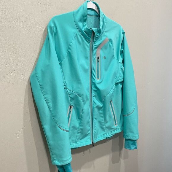 Athleta Women’s Turquoise Blue Softshell Jacket - Picture 4 of 14